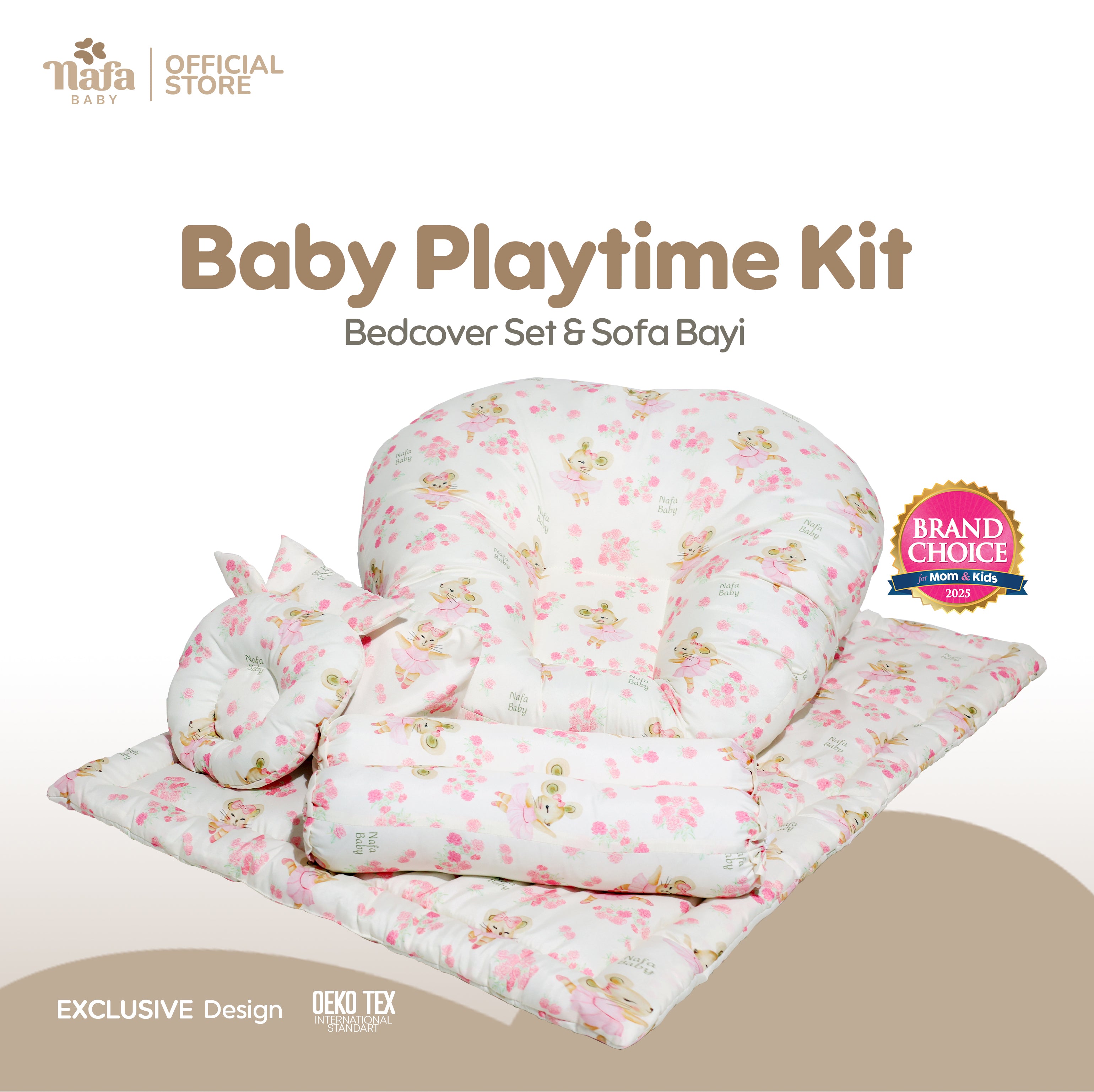 PAKET BUNDLING | Bedcover Baby Set + Sofa Baby | Alas Tidur Perlengkapan Bayi