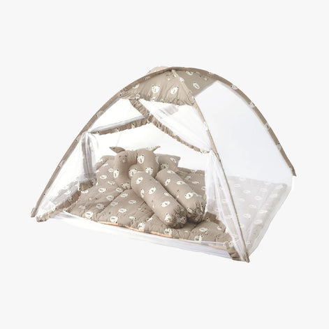 NAFA BABY - Bedcover Bayi Set + Kelambu Tenda Katun | Perlengkapan Tidur Bayi + Kelambu Anti Nyamuk Free Tas Penyimpanan