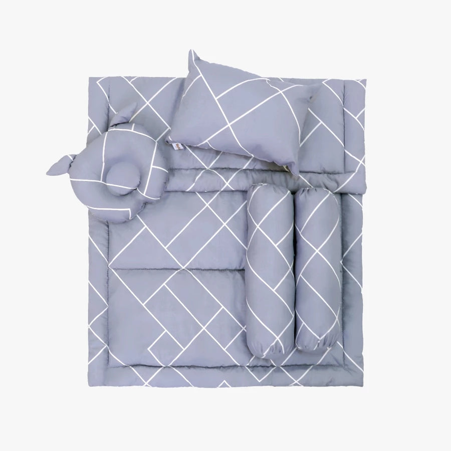 NAFA BABY - Bedcover Set Bayi 5in1 Selimut Alas Tidur Bantal Guling Bayi Baru Lahir | Premium FREE Tas Penyimpanan