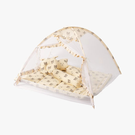 NAFA BABY - Bedcover Bayi Set + Kelambu Tenda Katun | Perlengkapan Tidur Bayi + Kelambu Anti Nyamuk Free Tas Penyimpanan