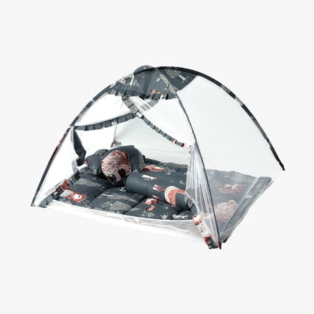 NAFA BABY - Bedcover Bayi Set + Kelambu Tenda Katun | Perlengkapan Tidur Bayi + Kelambu Anti Nyamuk Free Tas Penyimpanan