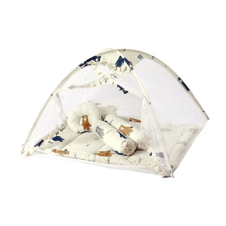 NAFA BABY - Bedcover Bayi Set + Kelambu Tenda Katun | Perlengkapan Tidur Bayi + Kelambu Anti Nyamuk Free Tas Penyimpanan