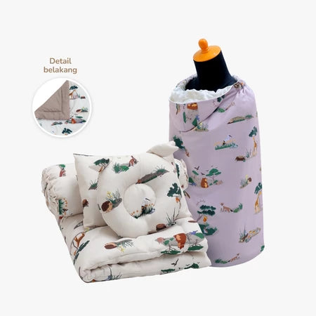 PAKET BUNDLING | Bedcover Set & On The Go Blanket Selimut Bayi Multifungsi 5 in 1