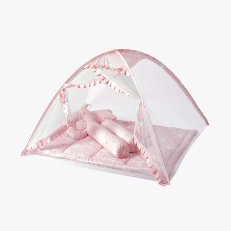 NAFA BABY - Bedcover Bayi Set + Kelambu Tenda Katun | Perlengkapan Tidur Bayi + Kelambu Anti Nyamuk Free Tas Penyimpanan