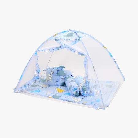 NAFA BABY - Bedcover Bayi Set + Kelambu Tenda Katun | Perlengkapan Tidur Bayi + Kelambu Anti Nyamuk Free Tas Penyimpanan