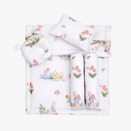 NAFA BABY - Bedcover Set Bayi Bantal dan Guling | Selimut Alas Tidur Bayi Katun Free Tas Penyimpanan